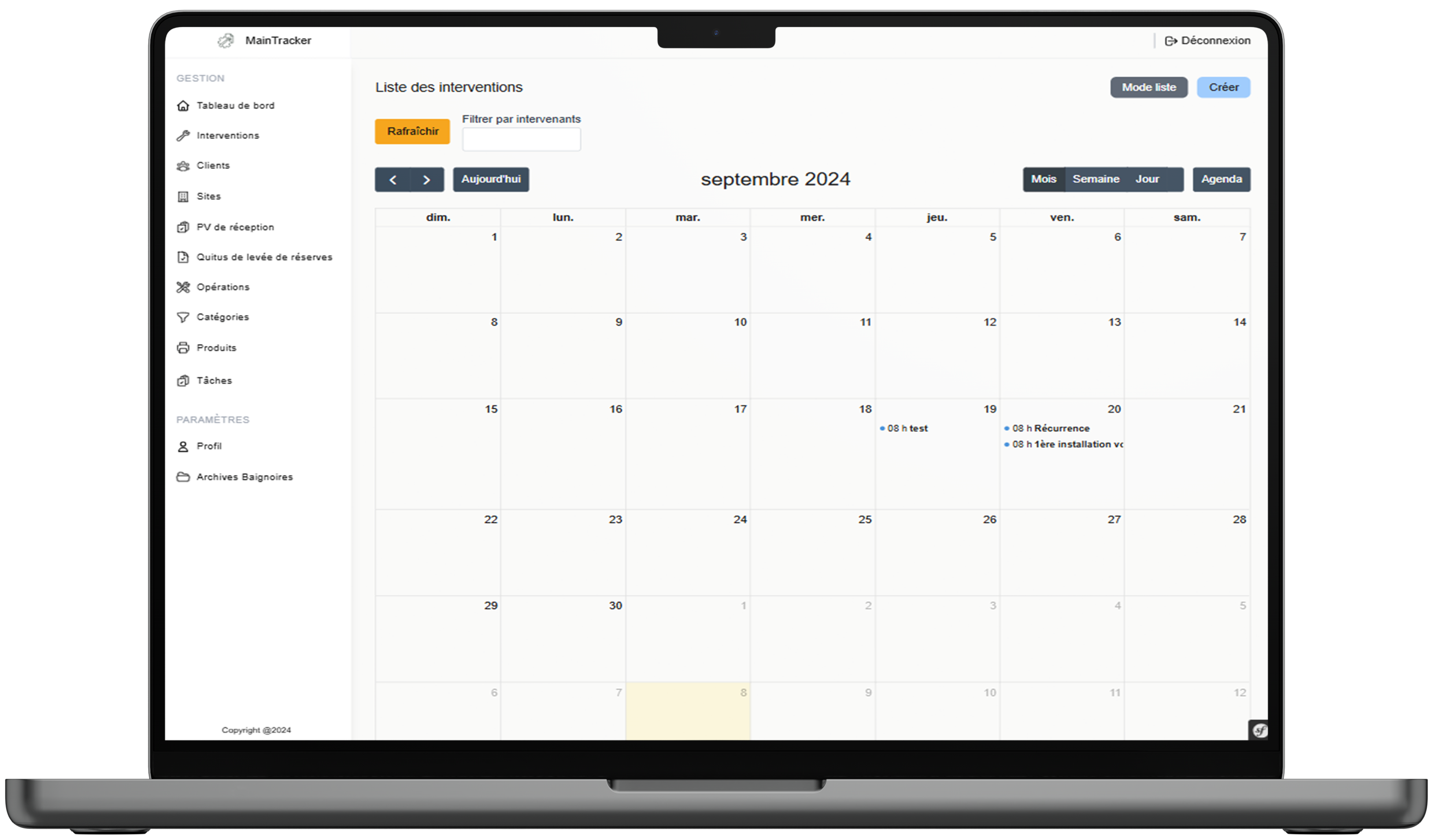 Interface responsable
